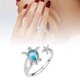thumbnail image 2 of Anillo abierto ovalado con tortuga, ligero y elegante, versátil y con estilo, 2 of 8