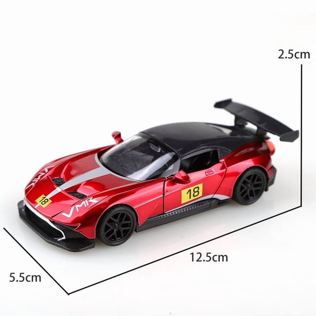 Coche de carreras de aleación Martin 1:36, coche de carreras de retroceso de aleación simulada a escala 1,36, juguete para niño, coche de carreras simulado,Aston Martin Red18