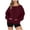 Red, variant on Lmnyox Crew Neck Sweatshirts for Women Long Sleeve Fall Casual Pullover with Pocket Oversized Fashion Tops