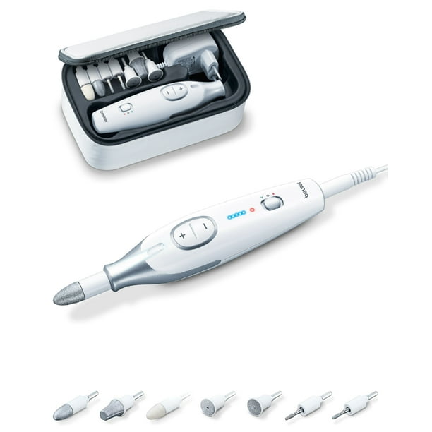 Beurer 11piece Professional Manicure Pedicure Nail Drill Kit, 7 Attachm., Variable Speeds
