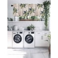 thumbnail image 3 of Green Tropical Coconut Tree Kitchen Valances for Windows Summer Beach Palm Tree Valance Curtains&nbsp; for Kitchen /Living Room/Bedroom/ Bathroom Decor, 54"x18 " ,Rod Pocket 1 Panel, Beige, 3 of 7