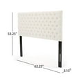 thumbnail image 4 of Christopher Knight Home Jezebel Headboard - Fully Upholstered, Queen / Full, Ivory, 4 of 5