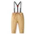 thumbnail image 5 of Gerichy Boy Clothes Suits Toddler Boy Outfit,Long Sleeve Shirt+Bowtie+Suspender Pants Big Kid Gentleman Wedding Outfits Toddler Boys Overalls, 5 of 5