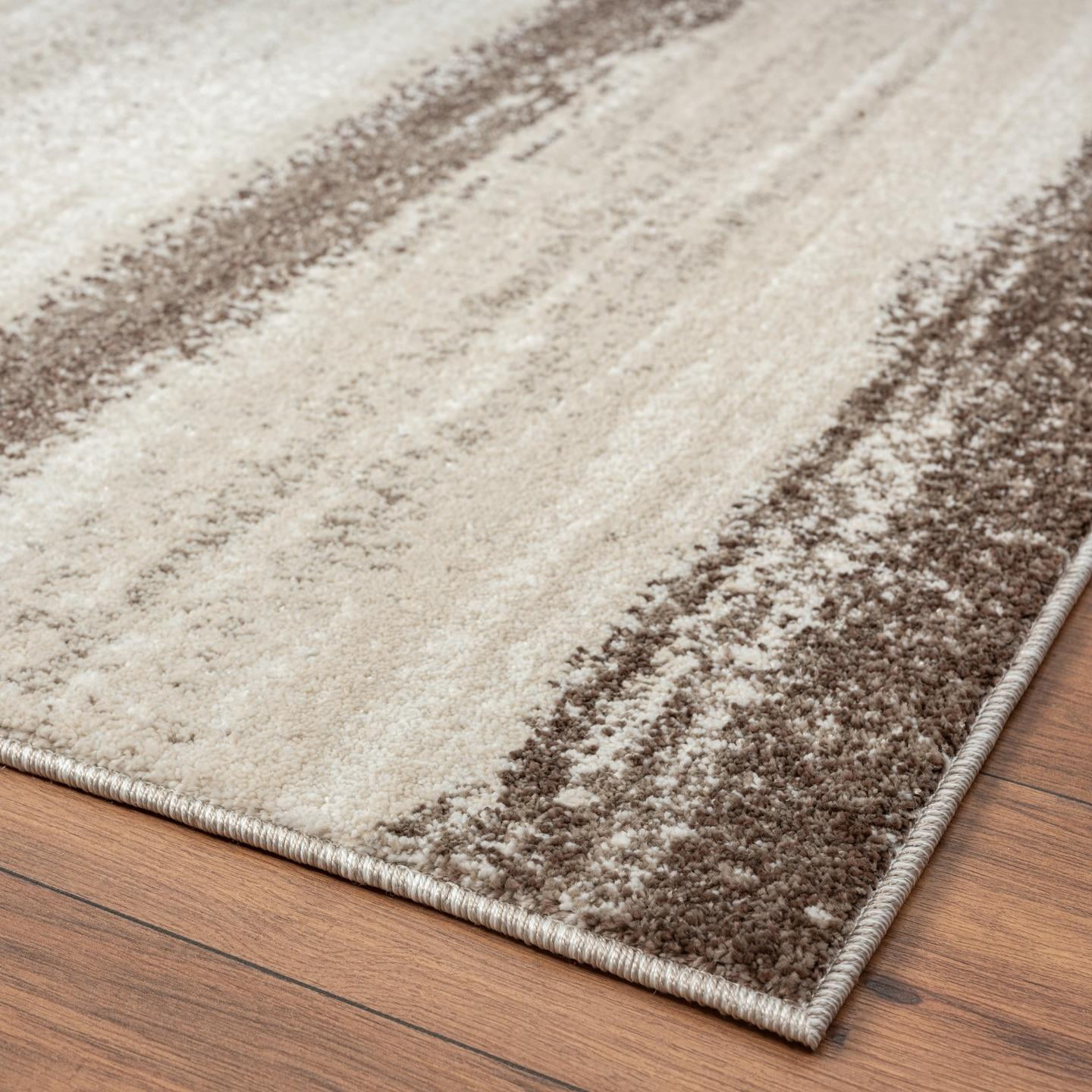 Luxe Weavers Lagos Collection 7501 Brown and Beige 6x9 Abstract Area Rug