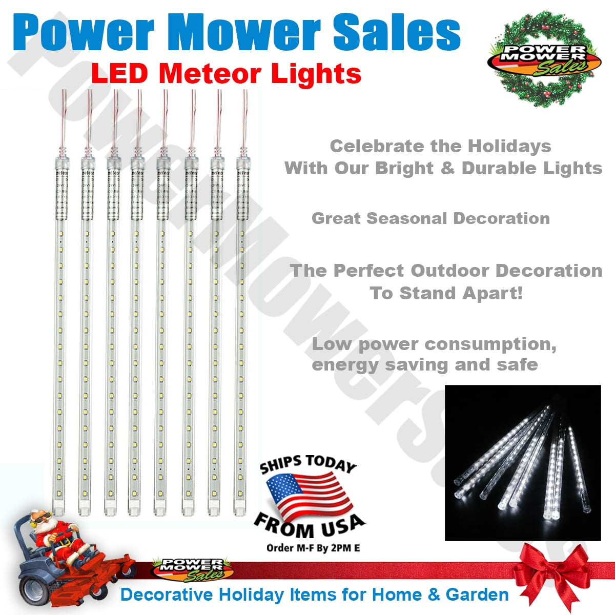 Christmas Lights, Meteor Shower Lights, 12 inch 10 Tubes 240 LED Rain Falling Icicle Cascading Lights, Christmas String Lights Outdoor, Outdoor Icicle Christmas Light for Xmas Tree Holiday Decor