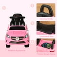 thumbnail image 6 of Aosom Kids Ride On Push Car, Foot-to-Floor Walking Sliding Toy Car for Toddler with Working Horn, Music, Headlights and Storage, Pink, 6 of 9