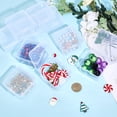 thumbnail image 4 of 12 Pcs Mini Plastic Clear Beads Storage Containers Box Transparent Boxes with Hinged Lid Square Flip-Top Transparent Plastic Packaging Box, 4 of 5