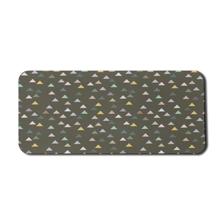 Geometric Computer Mouse Pad  Abstract Colorful Triangles Simplistic Geometric Compoisition Rainbow Shapes  Rectangle Non-Slip Rubber Mousepad X-Large  35  x 15  Gaming Size  Multicolor  by Ambesonne