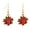 FLOWERS, variant on Festive Christmas Earrings. Santa Candycane Tree Snowman Y6934 Trees