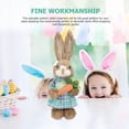 thumbnail image 5 of EXHUMKY Standing Rabbit Statue 1Pack 13.4x5.1in Family Friends Easter Party, 5 of 8