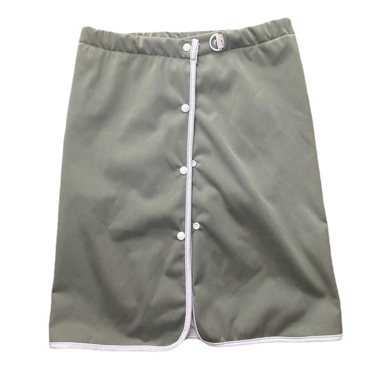 Adult Diaper Skirt Breathable Adult Cloth Diaper Reusable for Adults Elderly Grayish green XXXL