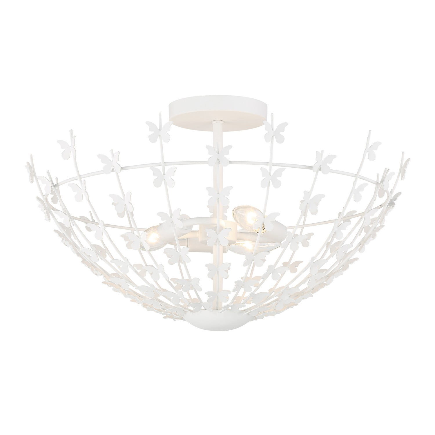 Birch 3-Light Ceiling Light in Bisque White