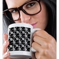 thumbnail image 2 of 3drose, a Black and White Hibiscus Flower and Turtle Hawaiian Pattern., 11oz Mug, 2 of 6