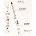 thumbnail image 6 of Hoson 3/4 Inch Extra Long Barrel Curling Wand, Ceramic Tourmaline Curling Wand Professional Dual Voltage with Adjustable Temperature, 6 of 6