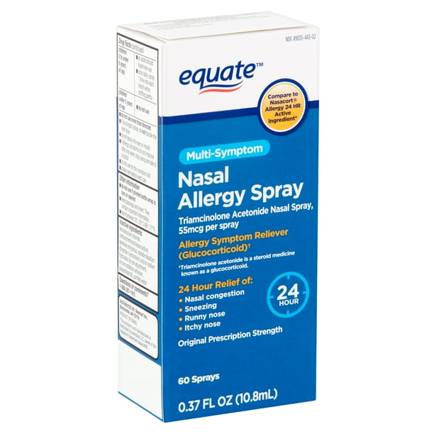 Equate Nasal Allergy Spray, 55 mcg per spray, 0.37 fl oz