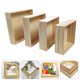 thumbnail image 2 of Caja de almacenamiento de madera para el hogar, 4 unidades, organizador de escritorio, diseño cuadrado, caja de regalo, 2 of 8