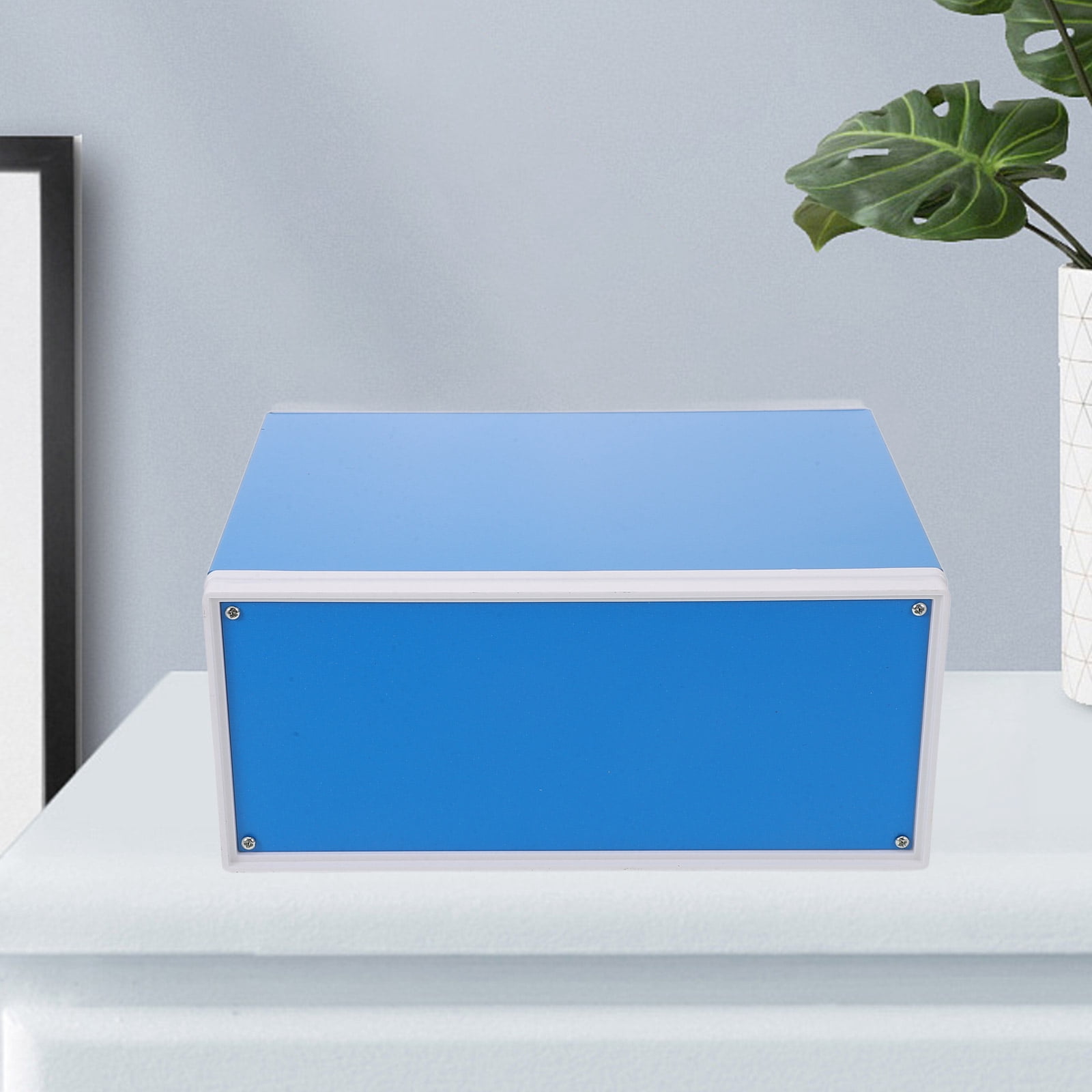 Soimiss Durable Blue Metal Enclosure Project Box for Electrical Devices with Screws
