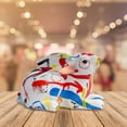 thumbnail image 3 of GROWTH TANK Rabbit Statue Bunny Figurine Colorful for Entrance Office Decoration Easter Gift Graffiti Lying, 3 of 8