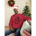 thumbnail image 2 of Jolly Vibes Santa - Christmas Holiday Men's Sweatshirt, 2 of 4
