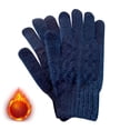 thumbnail image 2 of Dyfzdhu Gloves Fashion Knit Screen Winter Five Finger Couple Cycling Plus Fleece Student Thickened Warm Retro Woman, 2 of 4
