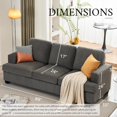 thumbnail image 4 of Merluxy Sofa, 89Inch 3 Seater Couches with Deep Seats, Comfy Couches for Living Room(Chenille, Grey), 4 of 8