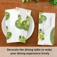 thumbnail image 6 of 1 Pack 20'' x20" Satin Table Napkins Dinner Napkins for wedding Party Decoration events Cute Frog Pattern, 6 of 6