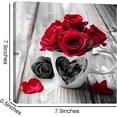 thumbnail image 5 of 4PC Red Rose Canvas Wall Art Framed Black and White Abstract Rose Wall Decor Decorations Flower Picture Romantic Couple Painting Print Posters Artwork Living Room Bedroom Kitchen Home Decor, 5 of 5