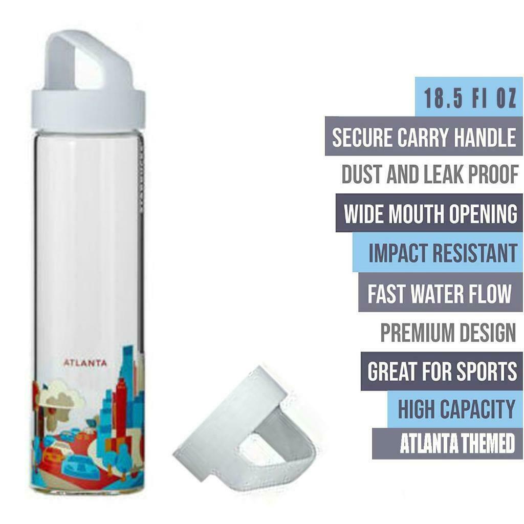 Starbucks You are Here Collection Glass Water Bottle ATLANTA 18.5 oz