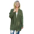 thumbnail image 1 of Women Army Knit Texture Long Cardigan, 1 of 7