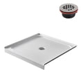 thumbnail image 3 of Streamline GB-537-152 36 in. x 36 in. Alcove Acrylic Shower Base in Glossy White With Center Drain, ABS Drain Included, 3 of 15