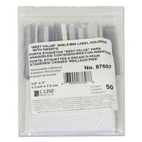 C-Line Self-Adhesive Label Holders, Top Load, 1/2 x 3, Clear, 50/Pack