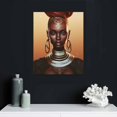 thumbnail image 4 of Nawypu Canvas Prints African American Portrait Posters African Art Black Face Nose Ring Earrings Art Wall Art Paintings Canvas Wall Decor Home Decor Living Room Decor Aesthetic Prints, 4 of 4