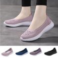 thumbnail image 5 of Womens Mesh Flats Slip on Loafers Shoes Breathable Comfortable Walking Sneakers Casual Work Nurse Shoes, 5 of 6