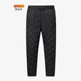 thumbnail image 1 of Pantalones de algodón de lana de cordero de invierno para hombre, ropa exterior de invierno extra grande, pantalones casuales rectos, holgados y cálidos con tobillos atados, 1 of 4