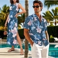 thumbnail image 4 of Yuyamidu Couple Matching Outfits Floral Shirts for Men Vacation Shirt Womens Summer Casual Loose Beach Split Long Maxi Dress with Pockets Husband and Wife Matching Outfits Woman 3XL, 4 of 7