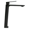 thumbnail image 3 of Grifo de agua de un solo orificio para baño, grifo de lavabo negro para lavabo caliente y frío para el hogarG1/2, 3 of 14