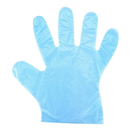 

Disposable Blue Transparent Gloves Disposable Plastic Gloves food kitchen industry production Disposable Plastic 100/200/300pcs Disposable Gloves convenient 100pcs