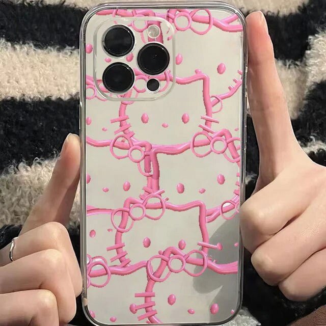 Cute Cartoon Hello Kitty For iPhone 13 12 Pro Max Mini 11 Pro X XR XS Max 6 6S 7 8 Plus Se2 Clear Phone Case Cover Coque LXY