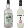 Dhōs Handcrafted Non-Alcoholic Gin w 1 Pack Owen’s Mixers Ginger Beer - Keto-Friendly, Zero Sugar, Zero Calories, Zero Proof - 750 ML - Perfect for Mocktails - A