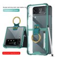 thumbnail image 1 of Jiahe Cover For Samsung Galaxy Z Flip4 Case,Slim Shockproof Transparent with Ring Anti-Scratch Full Body Protection Cover,Green, 1 of 6