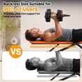 thumbnail image 3 of YUSAZENS Adjustable Weight Lifting Bench Square Tube Carbon Steel Frame With Sponge Pad Home Gym Workout Stool Side Orange, 3 of 9