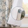 thumbnail image 3 of Cortinas Jinchan con forro floral, mezcla de lino, 160 x 160 cm, color azul x2, 3 of 7