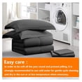 thumbnail image 6 of TiaGOC Queen Size Comforter Set - 7 Pieces, Bed in a Bag Bedding Sets with All Season Soft Quilted Warm Fluffy Reversible Comforter,Flat Sheet,Fitted Sheet,2 Pillow Shams,2 Pillowcases,Dark Grey, 6 of 7