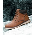 ARRIGO BELLO Men's Snow Hiking Boots Outdoor Winter Snow Boots 7 Light Brown