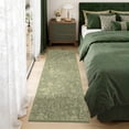 thumbnail image 2 of ATHOPE Floral 2x6 Area Rug, Machine Washable Rugs Soft Non Slip Low Pile Rugs for Living Room Bedroom Nursery Kitchen Dining Room Indoor, Floral Print Pattern Runner Carpet, Sage Green, 2 of 8