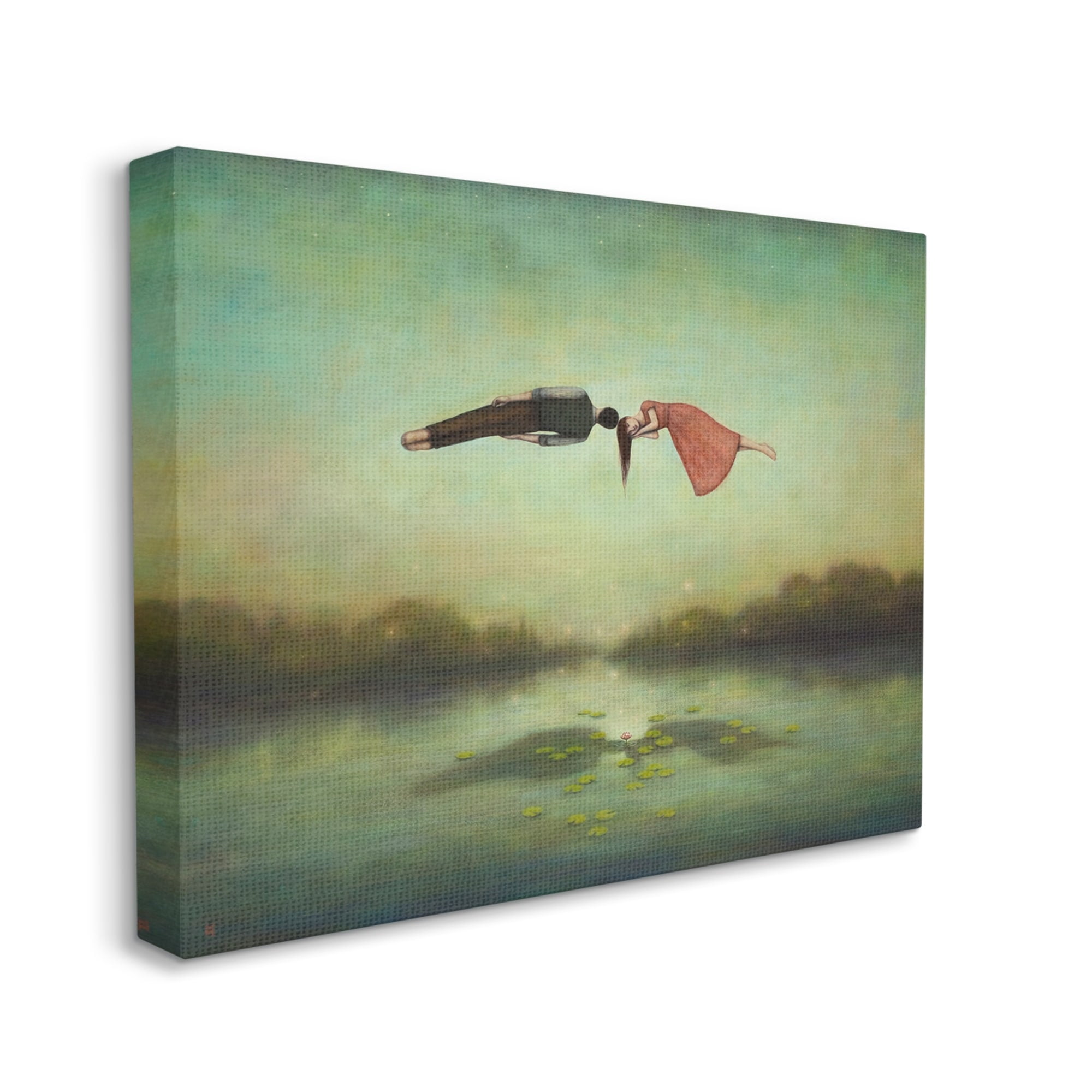 Stupell Industries Green Surreal Floating People Lake Distant Trees Canvas Wall Art, 30 x 24, Design by Duy Huynh
