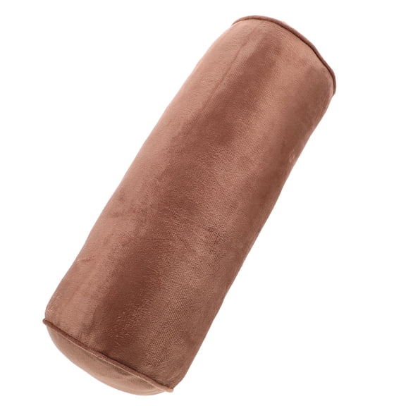 DEMACRIO 1Pcs Neck Roll Pillow for Sleeping Memory Foam Contouring Round Cylinder Shape Coffee Color 15.72X5.89X5.89in
