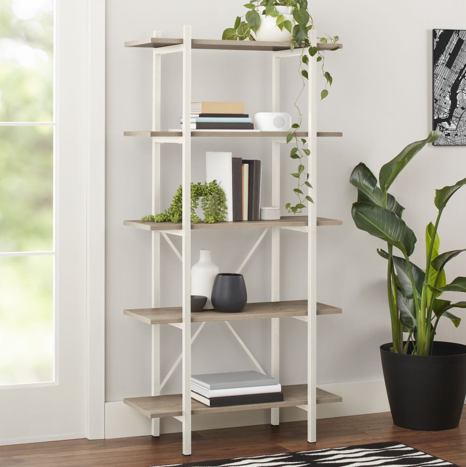 Hometrends 63" Conrad 5-Shelf Bookcase