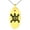 Gold, variant on Stainless Steel Aztec Adaptability Rune Engraved Small Oval Charm Pendant Necklace