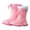 C-Pink28, variant on DHFJKG Kids Waterproof Rubber Rain Boots For Boys Girls Thickened Solid Color Non- With Elastic Drawstring Rain Weather Lovely Shoes